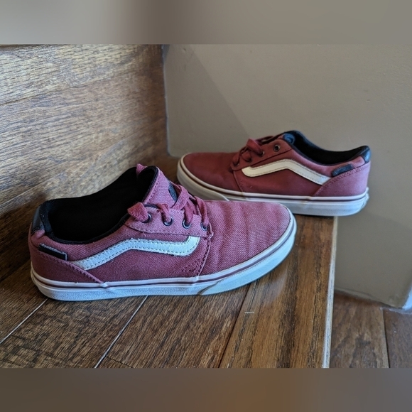 VANS Old Skool Maroon and White youth size 4 - Picture 3 of 8